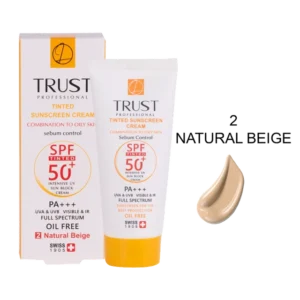 کرم ضد آفتاب رنگی و کنترل چربی بژ طبیعی (پوست مختلط تا چرب)