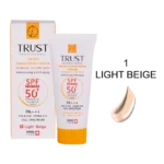 کرم ضد آفتاب رنگی و ضد پیری بژ روشن (پوست خشک تا نرمال)