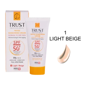 کرم ضد آفتاب رنگی و ضد پیری بژ روشن (پوست خشک تا نرمال)