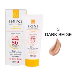 کرم ضد آفتاب رنگی و کنترل چربی بژ تیره (پوست مختلط تا چرب)