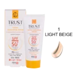 کرم ضد آفتاب رنگی و کنترل چربی بژ روشن (پوست مختلط تا چرب)